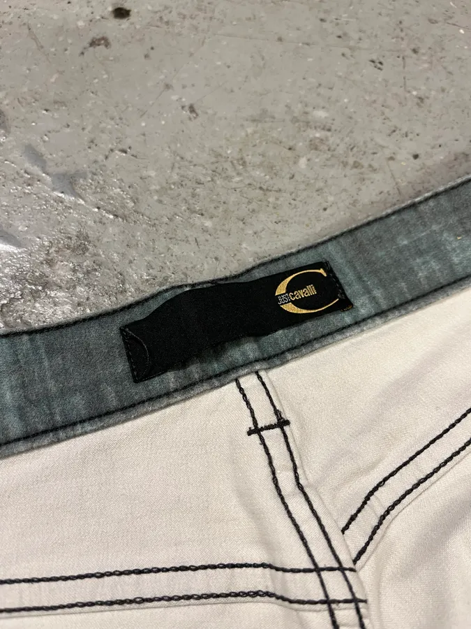 2000s Cavalli Elevation Disorder Blue Bootcut Pants - Image 11