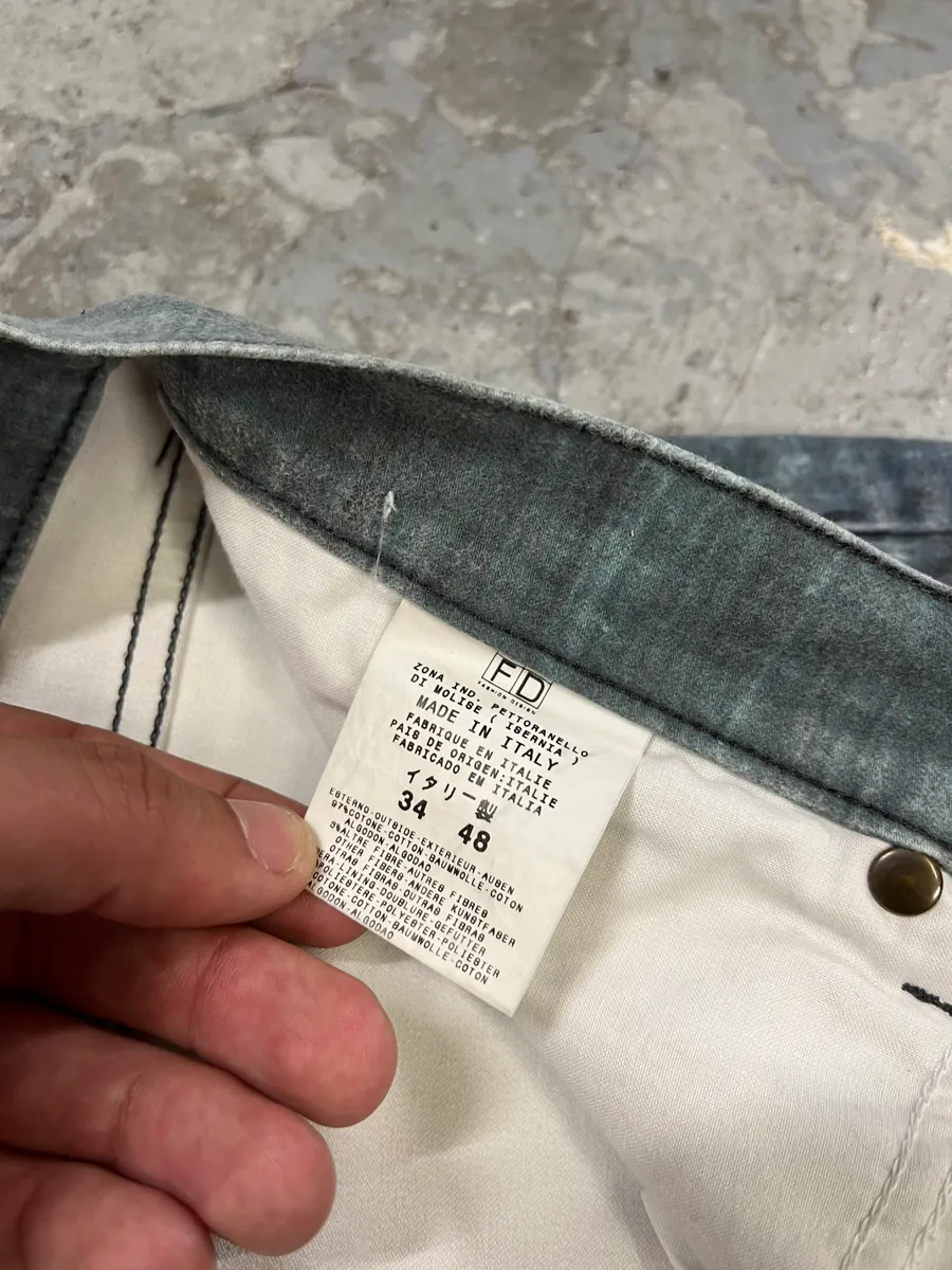2000s Cavalli Elevation Disorder Blue Bootcut Pants - Image 13