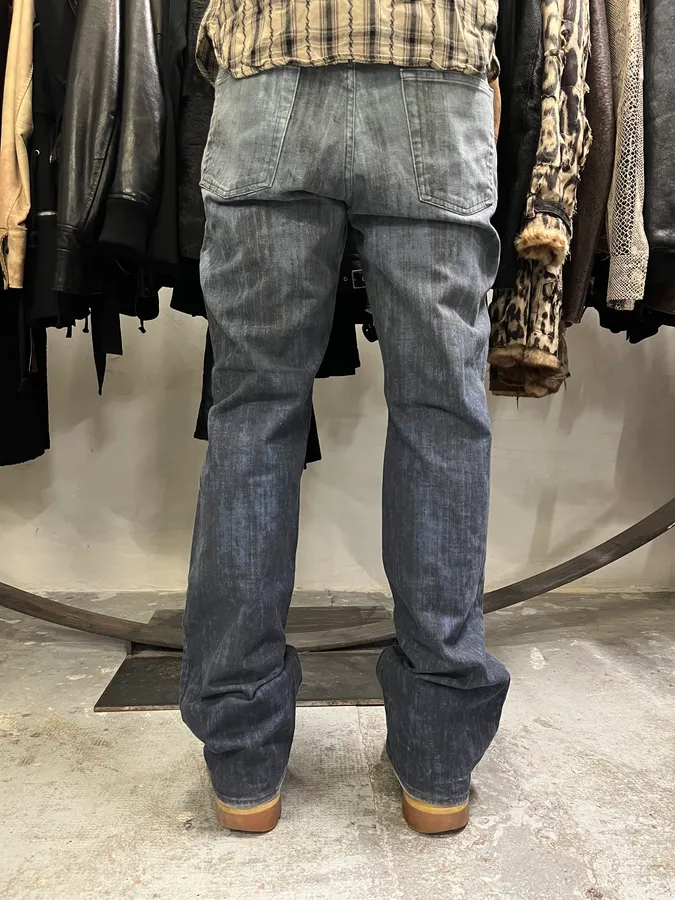 2000s Cavalli Elevation Disorder Blue Bootcut Pants - Image 4