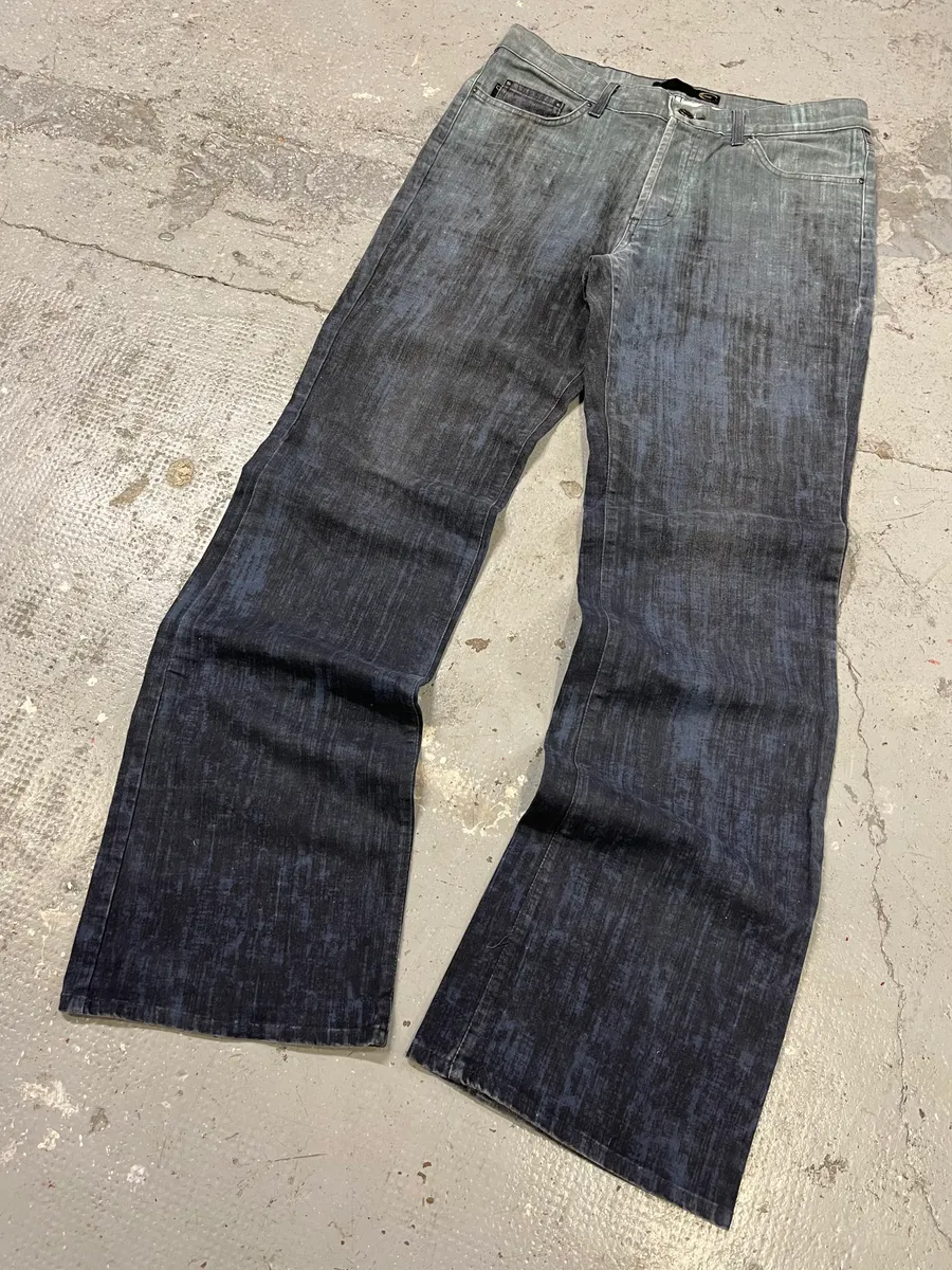 2000s Cavalli Elevation Disorder Blue Bootcut Pants - Image 5