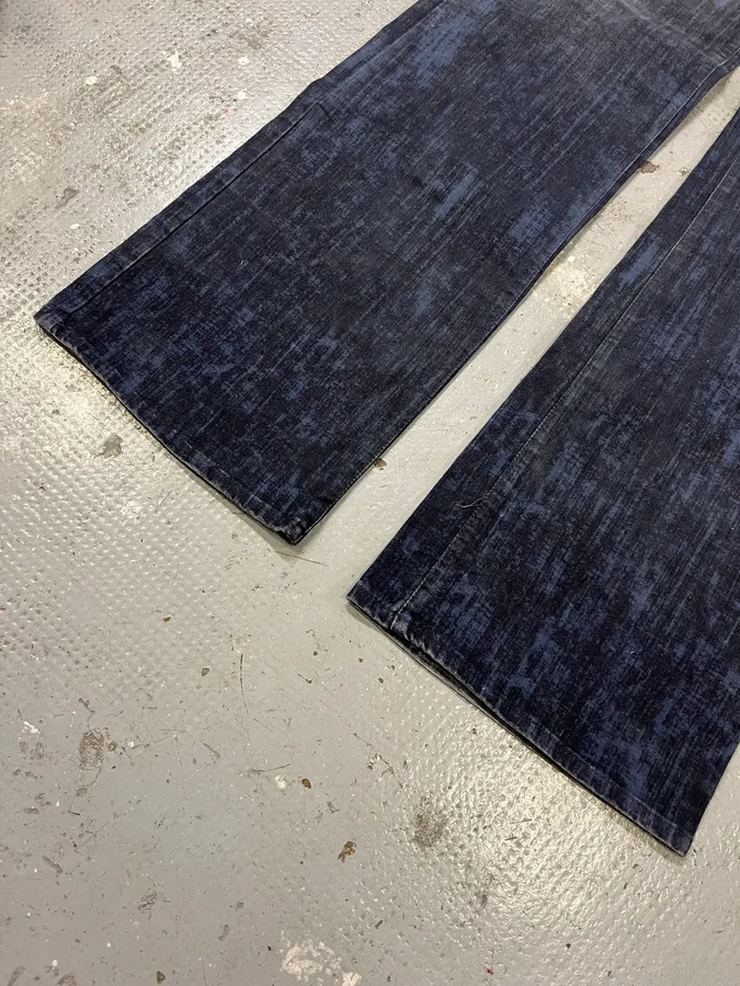 2000s Cavalli Elevation Disorder Blue Bootcut Pants - Image 7