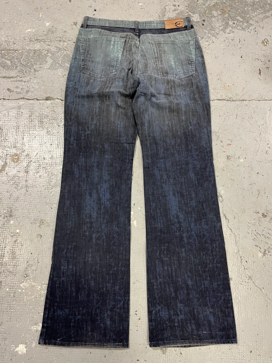 2000s Cavalli Elevation Disorder Blue Bootcut Pants - Image 8