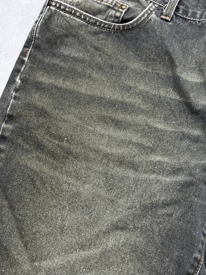2000s Cavalli Eyelet Khaki Gradient Denim Jeans - Image 9