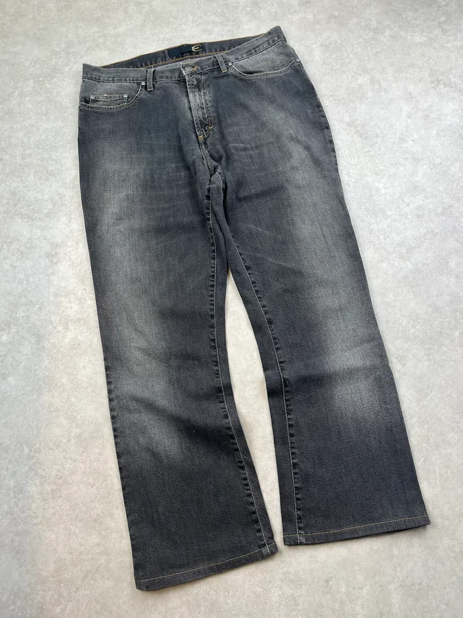 2000s Cavalli Faded Grey Denim Jeans - Image 5