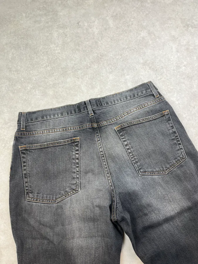 2000s Cavalli Faded Grey Denim Jeans - Image 8