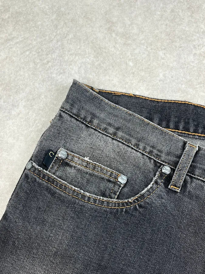 2000s Cavalli Faded Grey Denim Jeans - Image 9