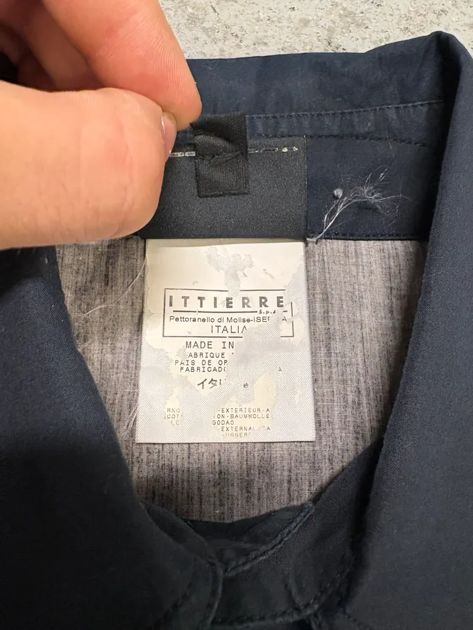 2000s Cavalli Fire Navy & Black Shirt - Image 11