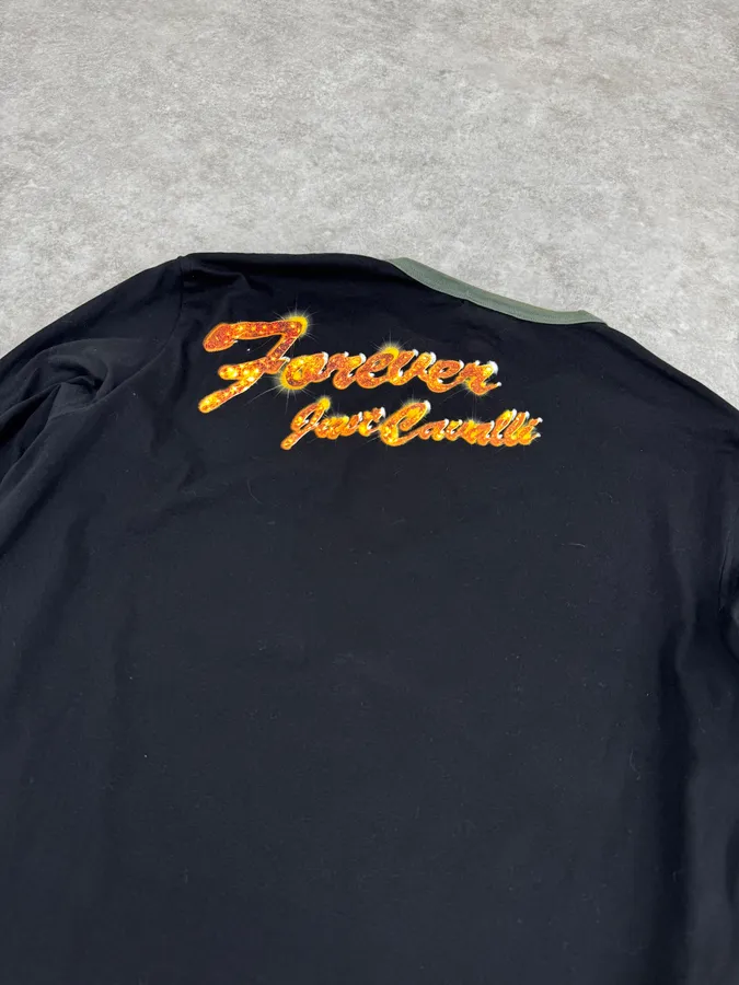2000s Cavalli Free Woman Stars Black Longsleeves - Image 5
