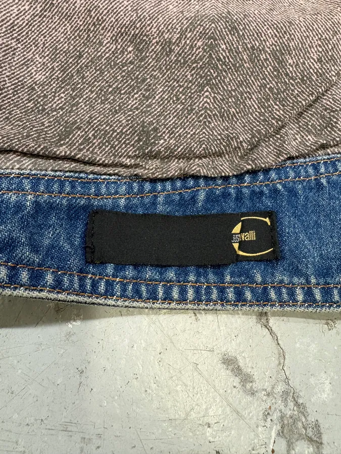 2000s Cavalli Fur Collar Blue Denim Jacket - Image 11