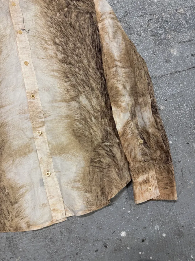 2000s Cavalli Fur Effect Shirt - Image 3