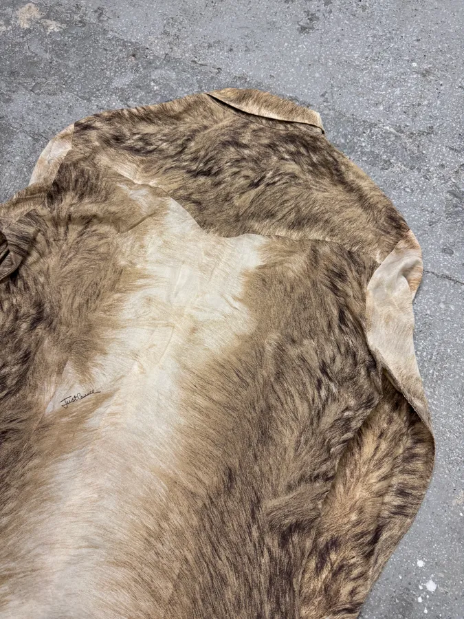 2000s Cavalli Fur Effect Shirt - Image 7