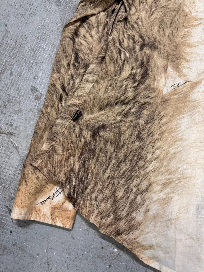 2000s Cavalli Fur Effect Shirt - Image 8