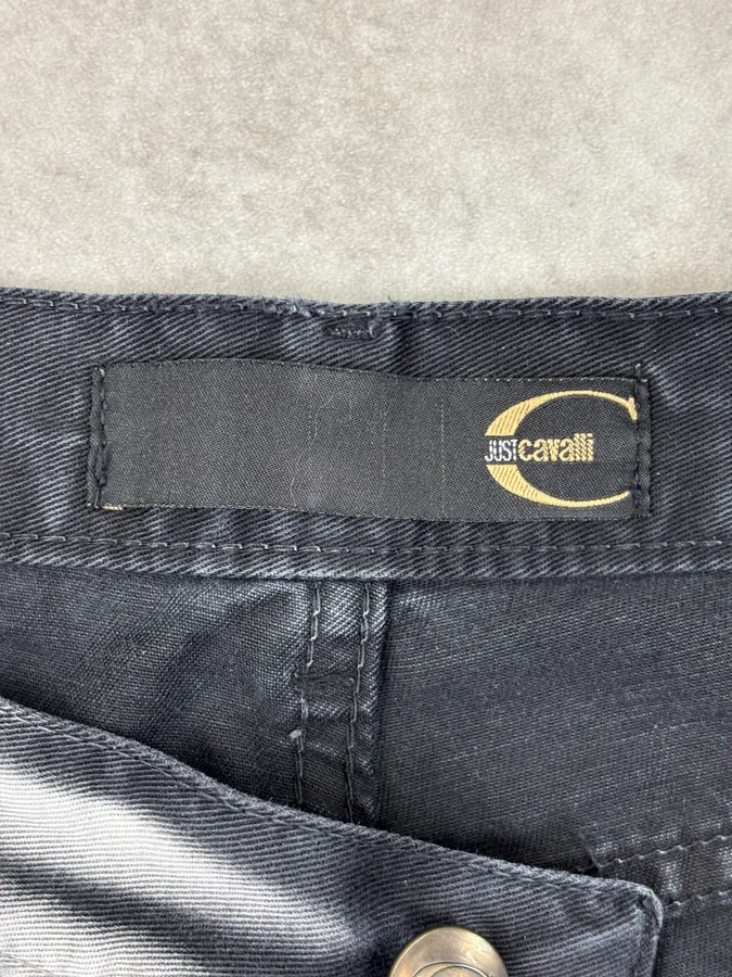 2000s Cavalli Gradient Black & Grey Pants - Image 11