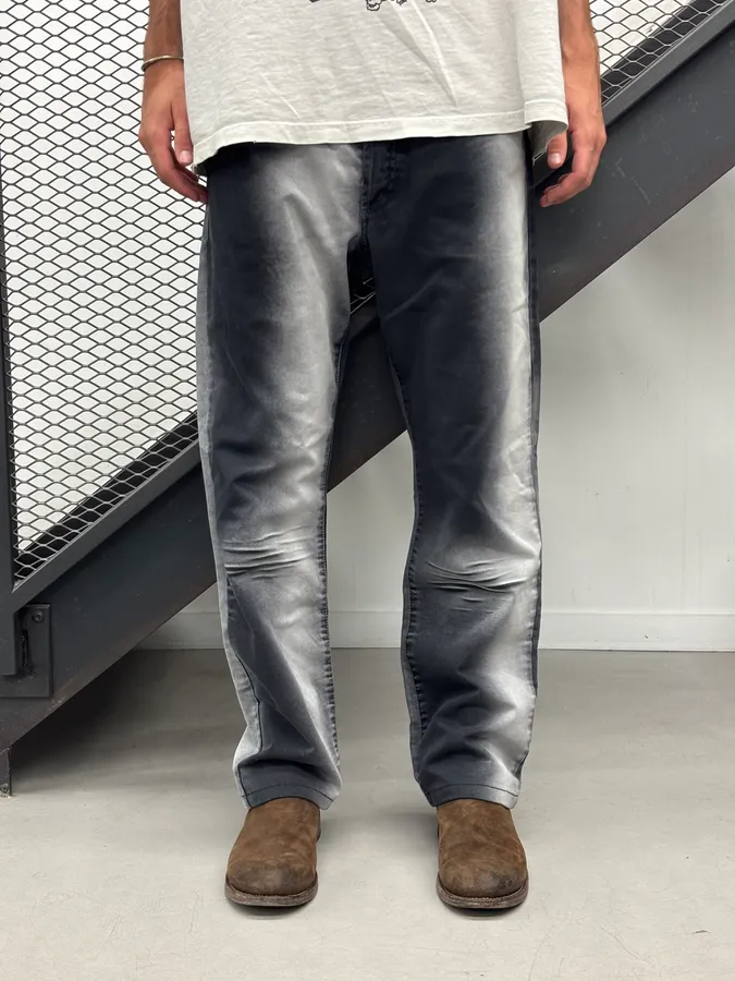2000s Cavalli Gradient Black & Grey Pants - Image 2