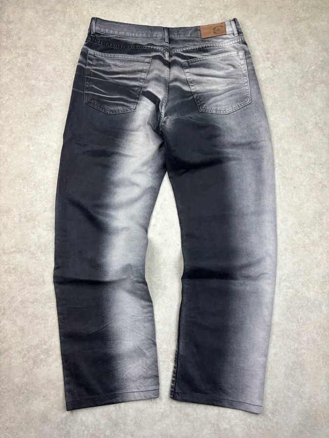 2000s Cavalli Gradient Black & Grey Pants - Image 6