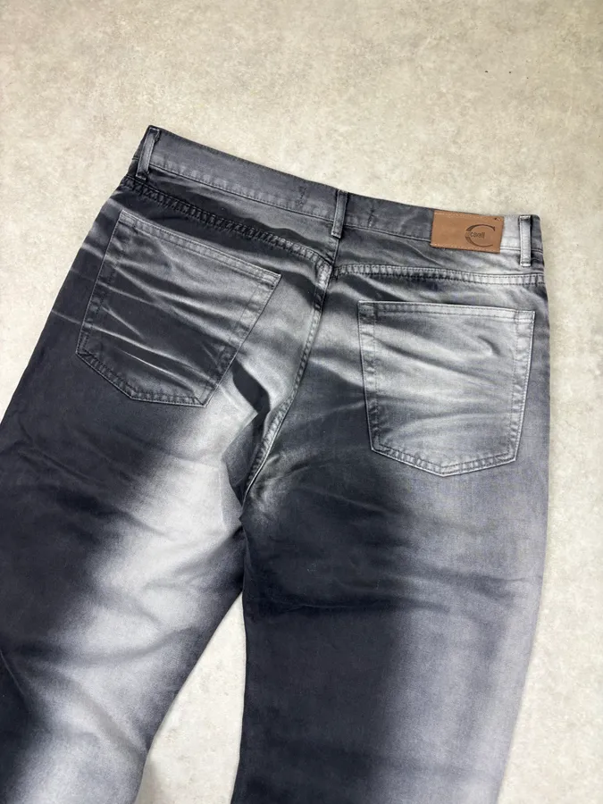 2000s Cavalli Gradient Black & Grey Pants - Image 7