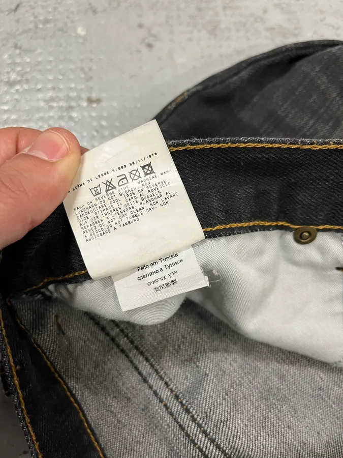 2000s Cavalli Grey & Black Faded Straight Denim Jeans - Image 14