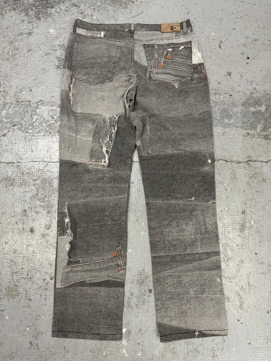 2000s Cavalli Grey Trompe L’oeil Pockets Pants - Image 5
