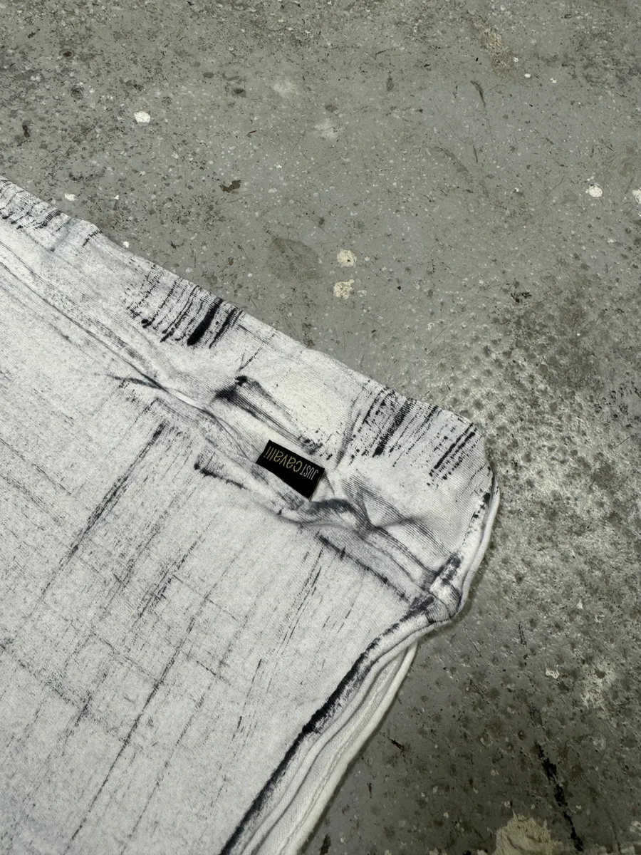 2000s Cavalli Grey Trompe L’oeil Effect Tee-Shirt - Image 6