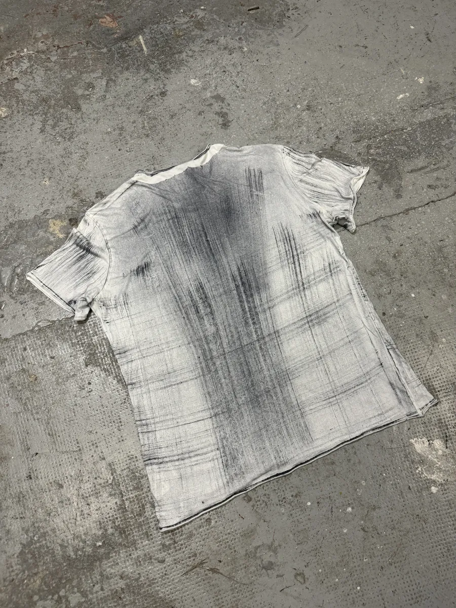 2000s Cavalli Grey Trompe L’oeil Effect Tee-Shirt - Image 8