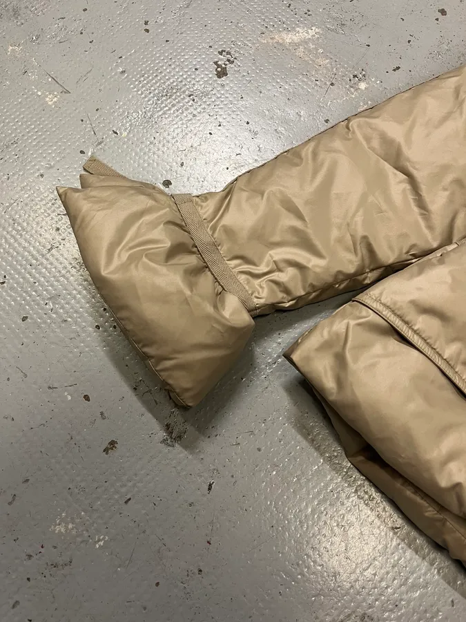 2000s Cavalli Harness Bondage Beige Puffer Jacket - Image 6