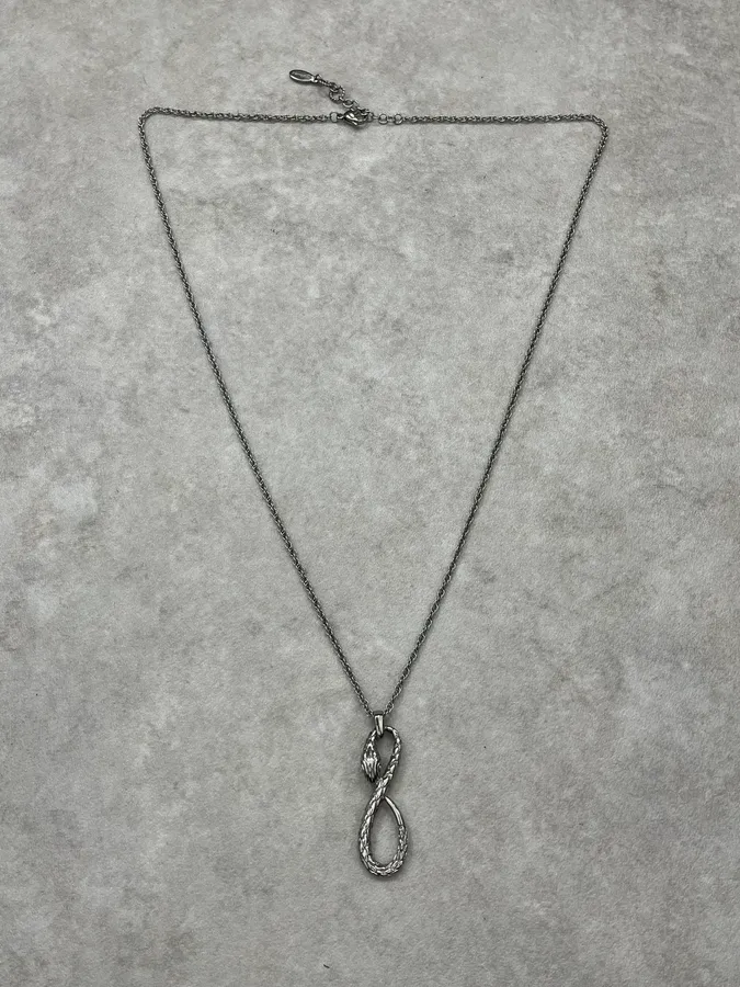 2000s Cavalli Infinity Snake Necklace - Image 5