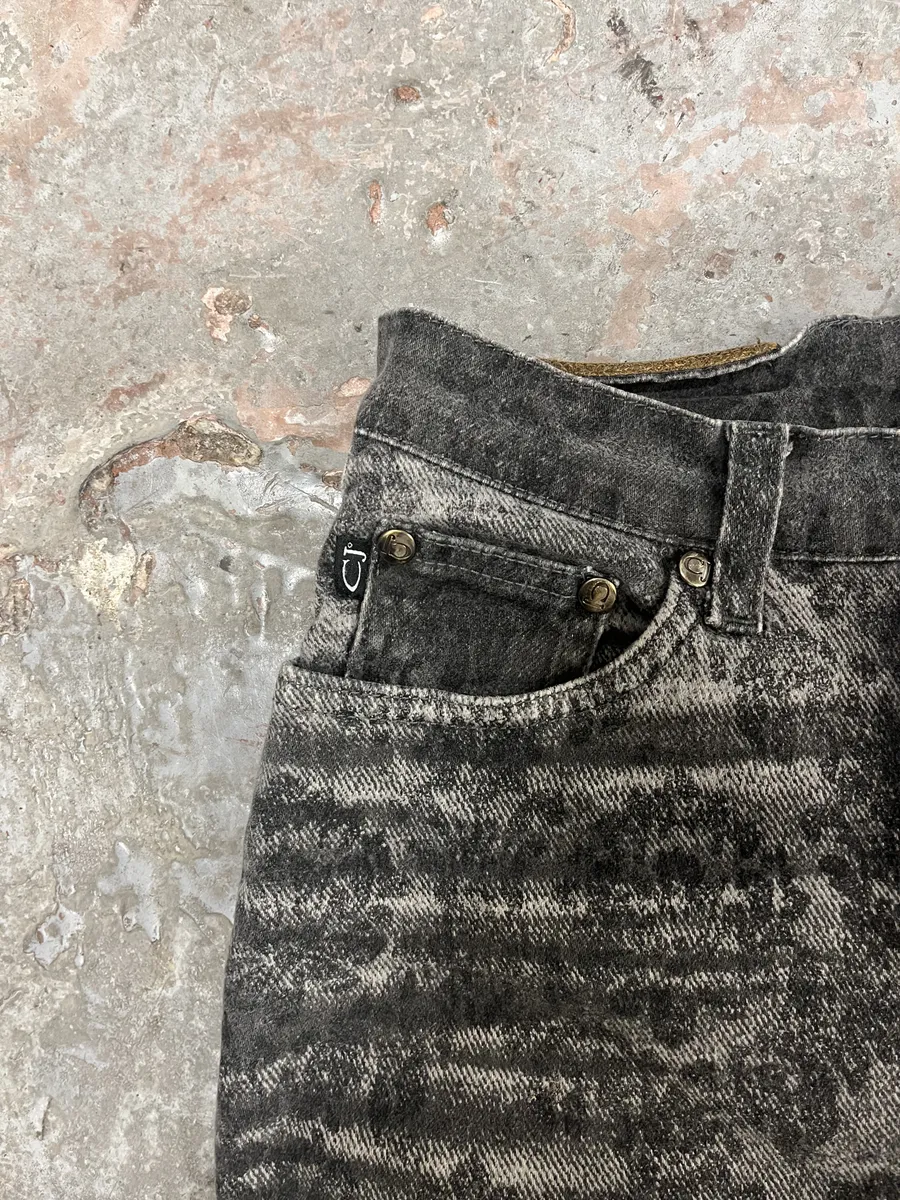 2000s Cavalli Jeans Grey Arabic Pattern Pants - Image 9