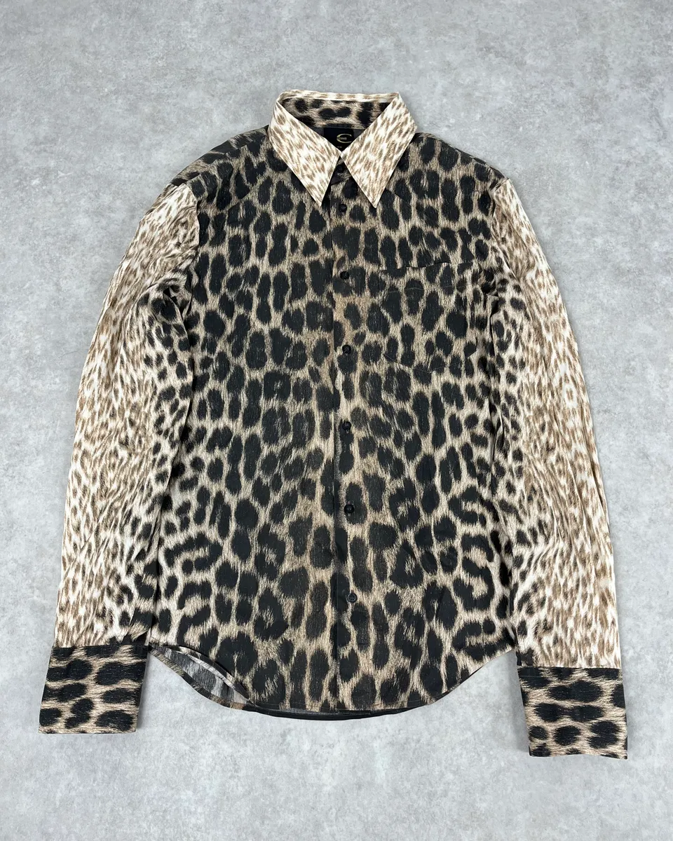 2000s Cavalli Leopard Beige Shirt