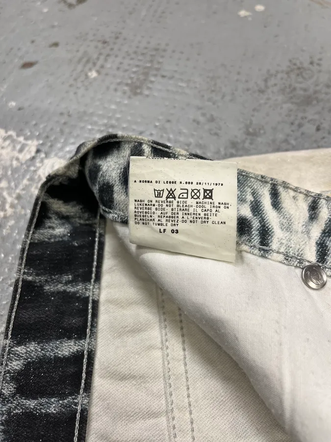 2000s Cavalli Leopard Gradient Black & White Pants - Image 13