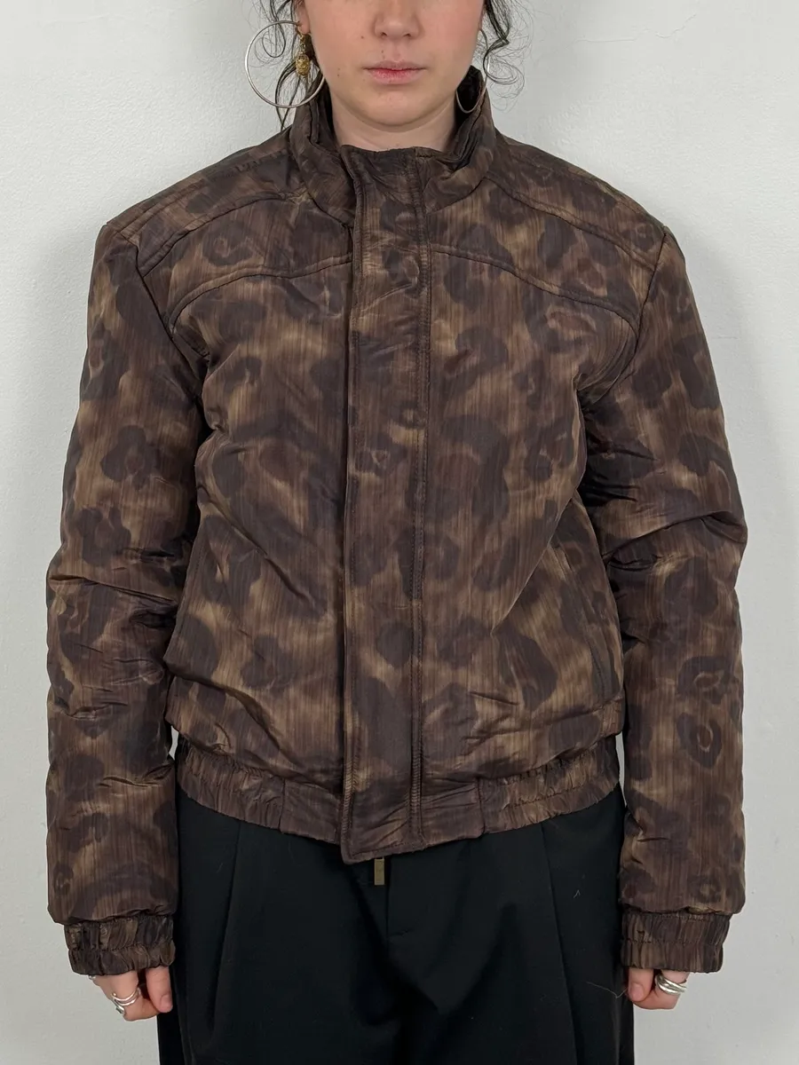 2000s Cavalli Leopard Print Obscure Bomber Jacket - Image 2