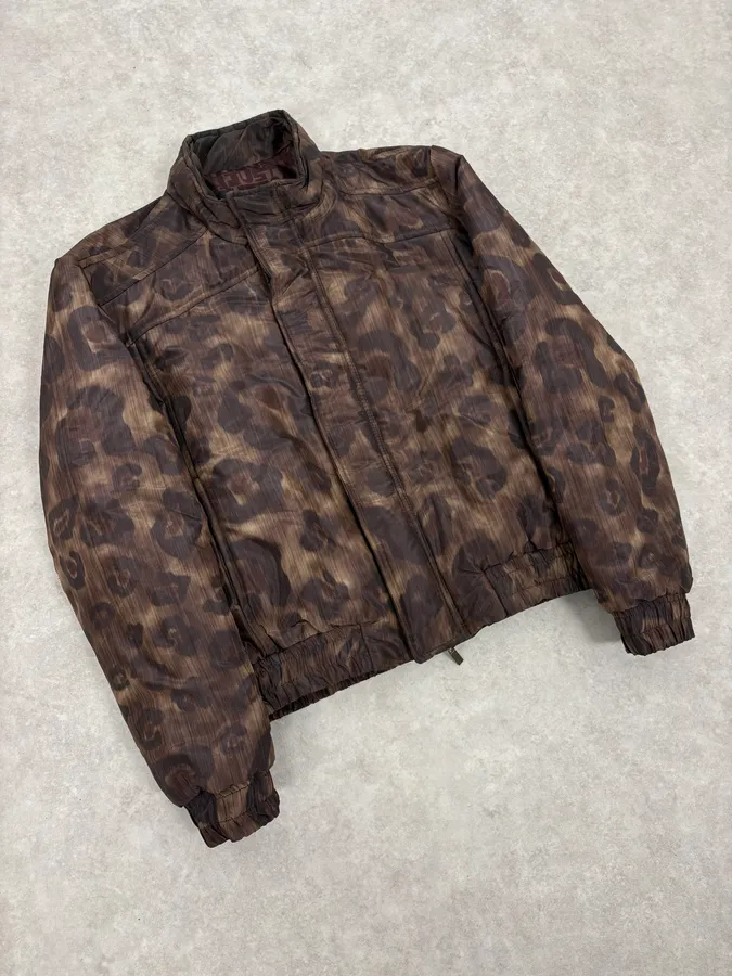2000s Cavalli Leopard Print Obscure Bomber Jacket - Image 4
