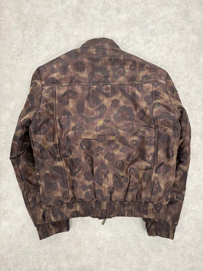2000s Cavalli Leopard Print Obscure Bomber Jacket - Image 6