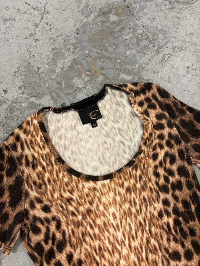 2000s Cavalli Leopard T-Shirt - Image 5