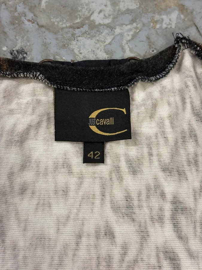 2000s Cavalli Leopard T-Shirt - Image 8