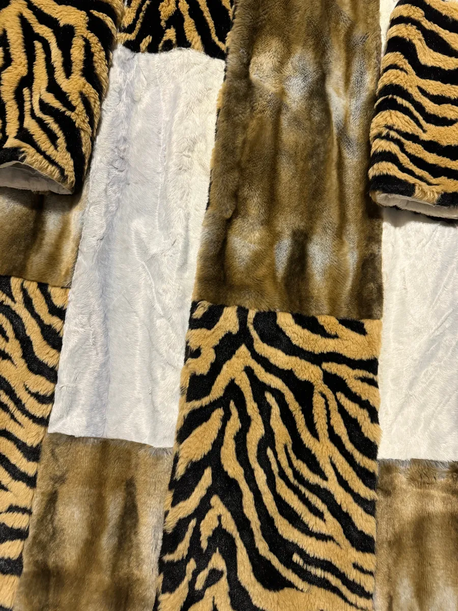 2000s Cavalli Long Italian Trench Faux Fur Coat - Image 12