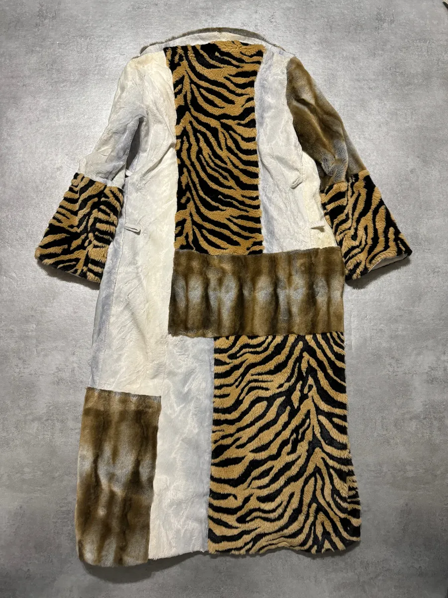 2000s Cavalli Long Italian Trench Faux Fur Coat - Image 5
