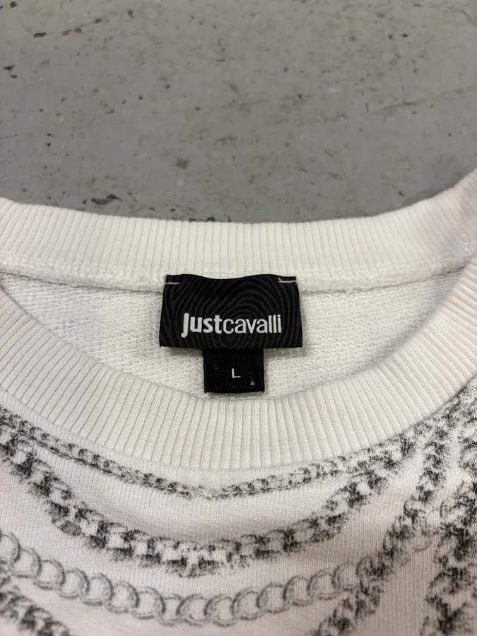 2000s Cavalli Multi Necklace White Avant-Garde Sweater - Image 10