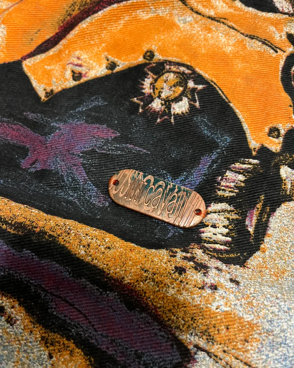 2000s Cavalli Napoleon Painting Abstract Tote Bag - Image 7