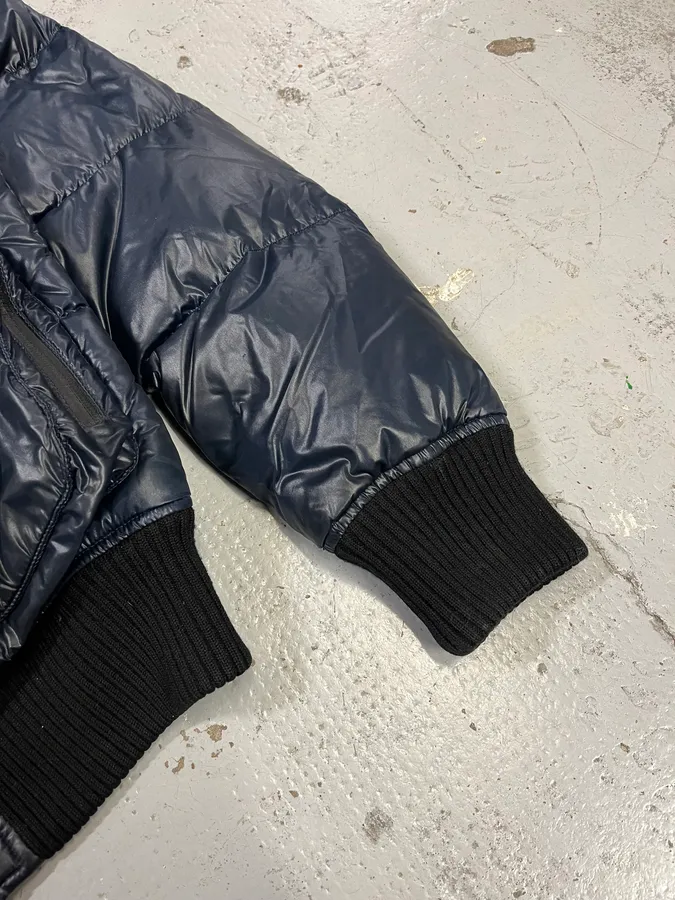2000s Cavalli Navy Nylon British Cozy Puffer Jacket - Image 6