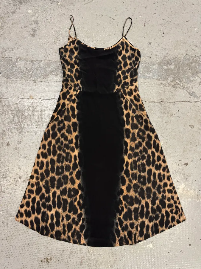 2000s Cavalli Panther Black Dress - Image 2