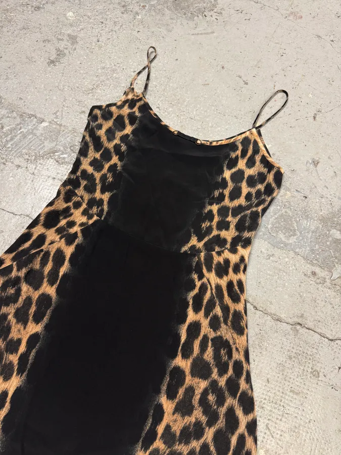 2000s Cavalli Panther Black Dress - Image 3