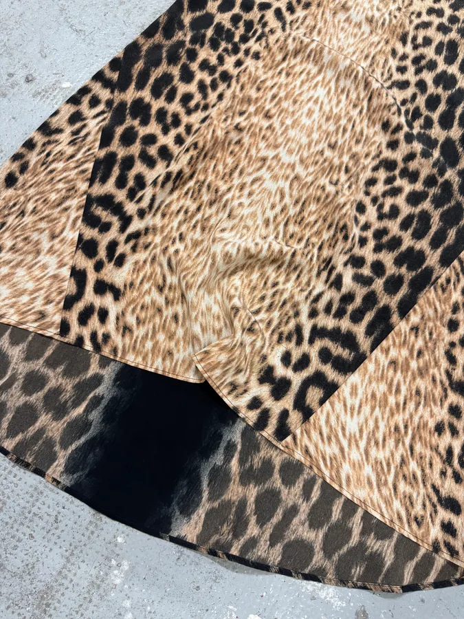 2000s Cavalli Panther Black Dress - Image 6