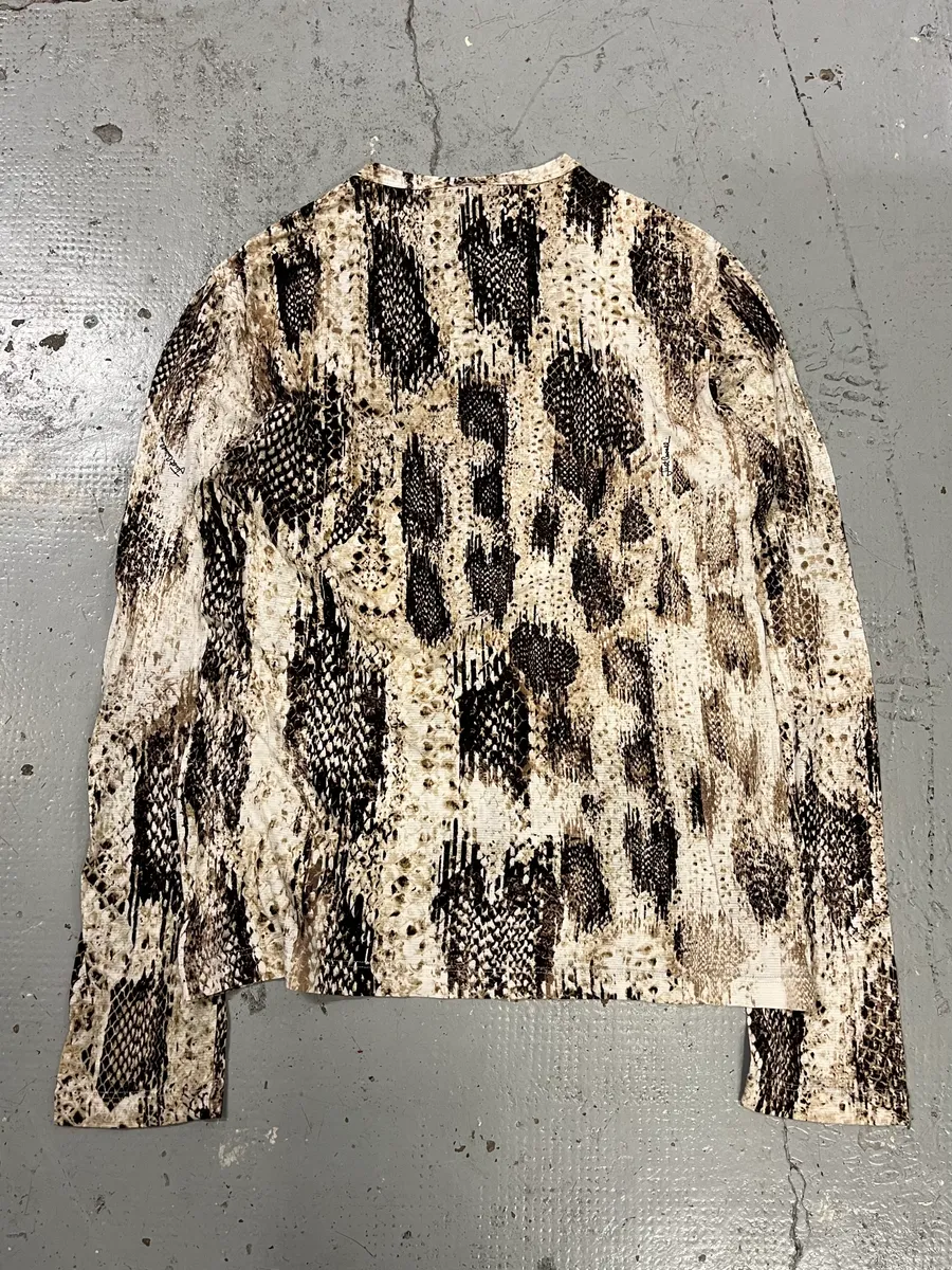 2000s Cavalli Python Elevated Beige Longsleeves - Image 7
