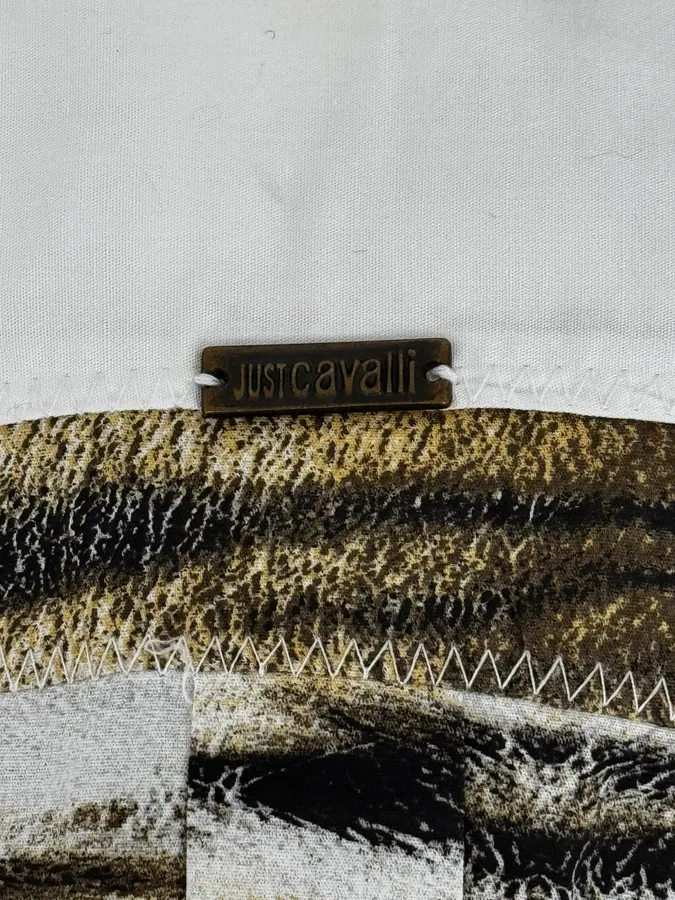 2000s Cavalli Safari White Savage Shirt - Image 10