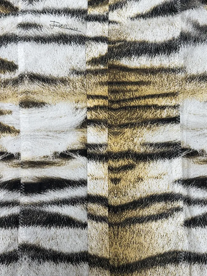2000s Cavalli Safari White Savage Shirt - Image 9