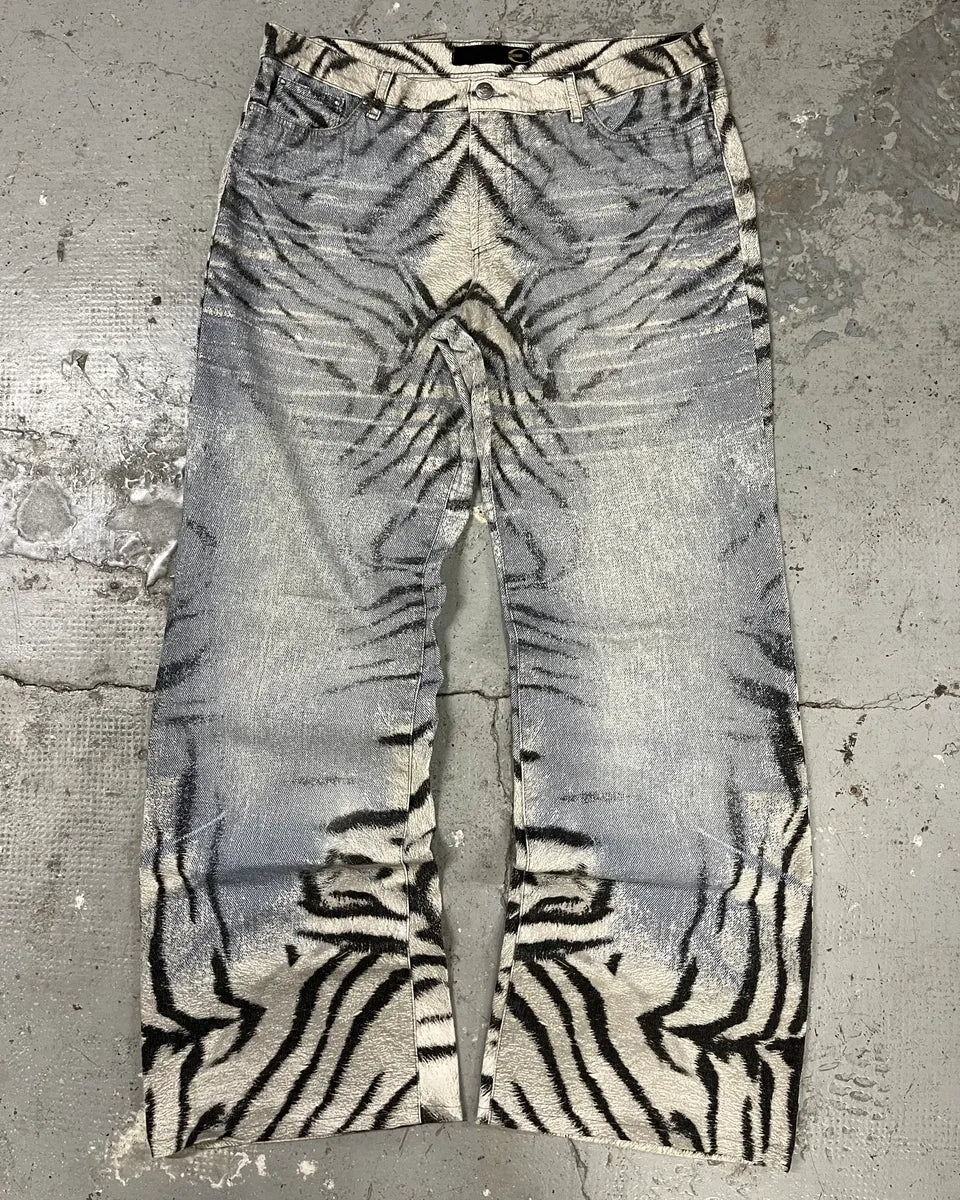 2000s Cavalli Savage Safari Blue Pants
