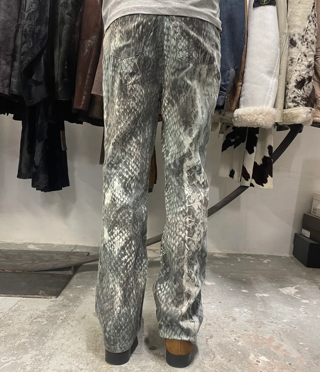 2000s Cavalli Scales Python Effect Pants - Image 4