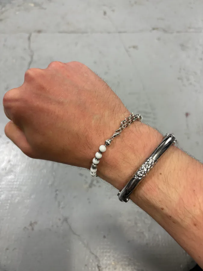 2000s Cavalli Silver Metal Snake Bracelet - Image 3