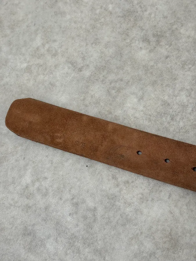 2000s Cavalli Studded Brown Leather Belt - Image 6