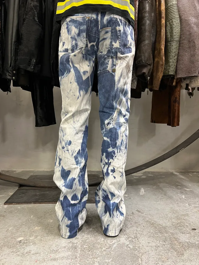 2000s Cavalli Trompe L’oeil Denim Pants - Image 3